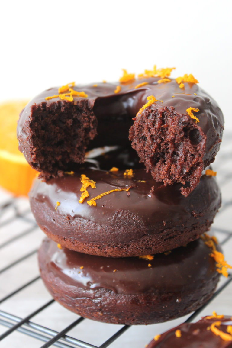 Baked Chocolate Orange Doughnuts